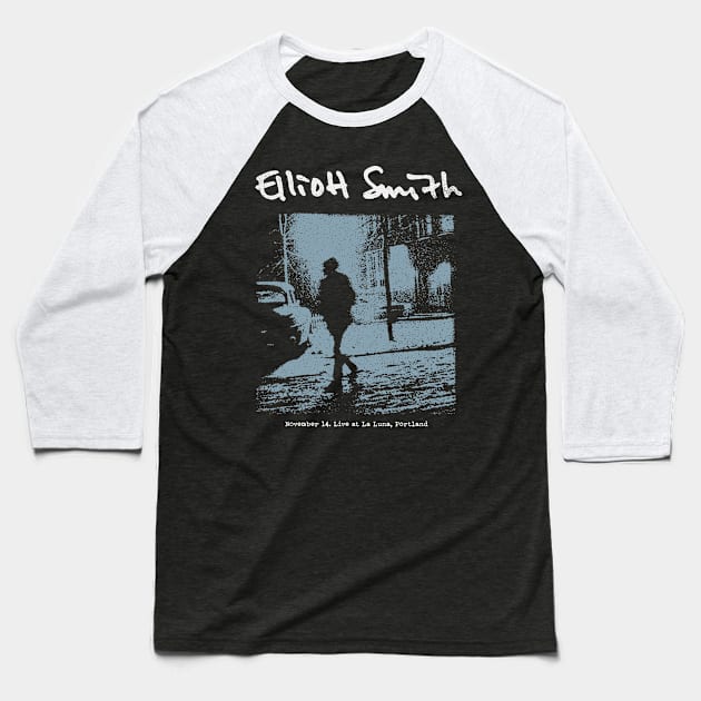 Elliott Smith Baseball T-Shirt by ecohn artof